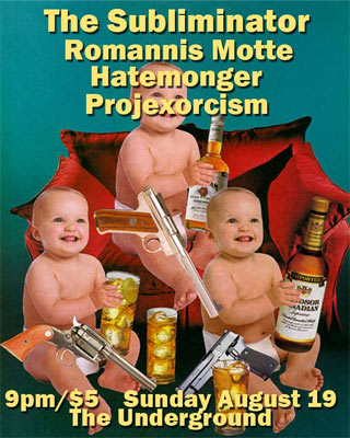 the subliminator, romannis motte, hatemonger, projexorcism